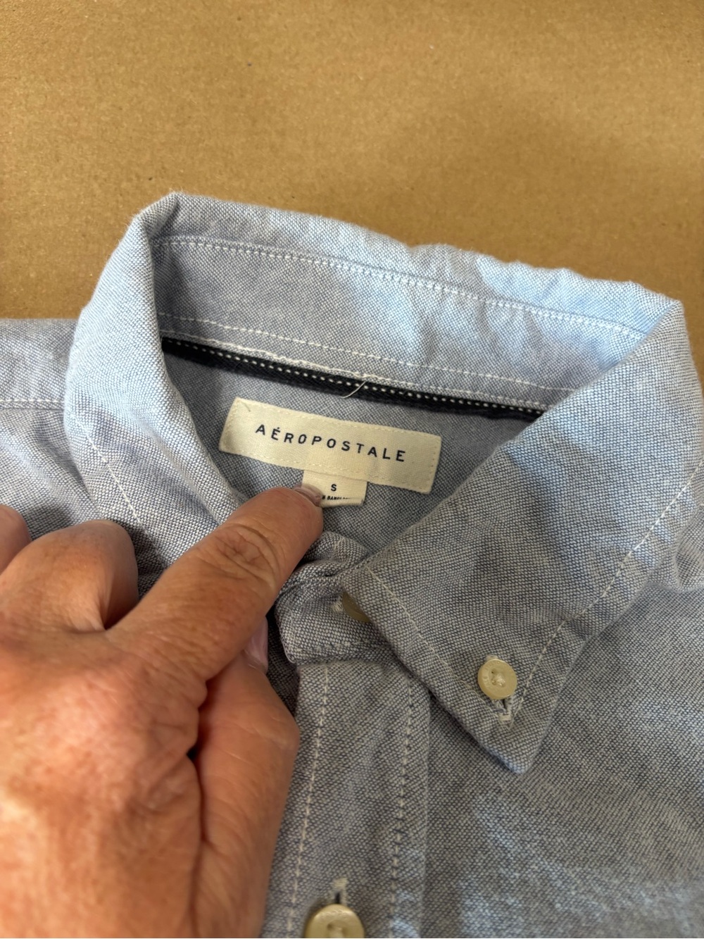 Aeropostale Light Blue Men's Casual Button-Down Shirt